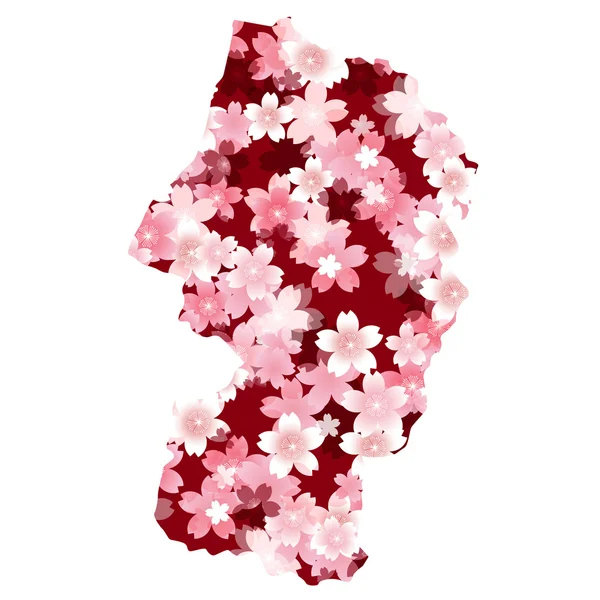 Yamagata　spring cherry blossoms — Stockvector